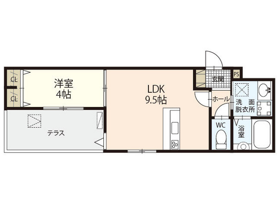 広島市西区福島町のアパートの間取り