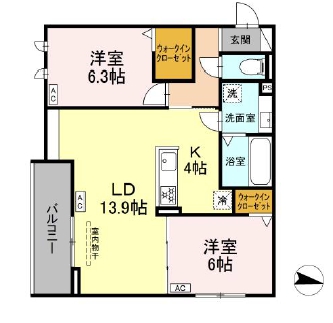 名古屋市南区道徳新町のアパートの間取り