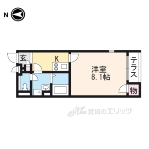 橿原市土橋町のアパートの間取り