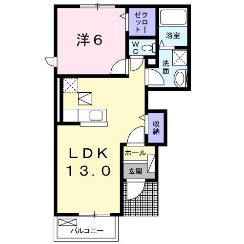 【津市栗真中山町のアパートの間取り】