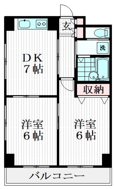 世田谷区奥沢のマンションの間取り