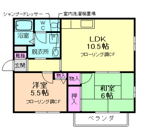 エクセルコート池田IIIの間取り