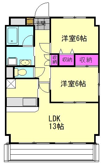 上尾市大字小敷谷のマンションの間取り