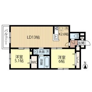 札幌市厚別区厚別西二条のマンションの間取り