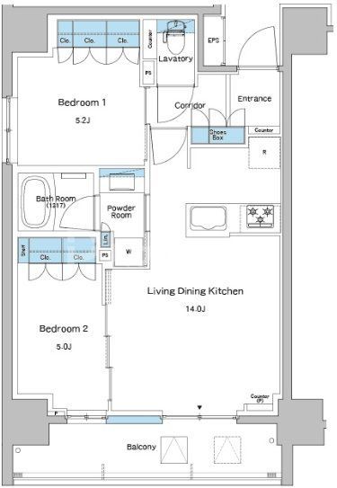 板橋区志村のマンションの間取り