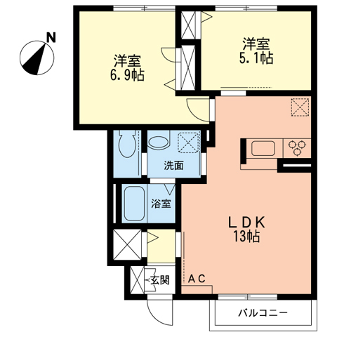 グレースヒルズの間取り