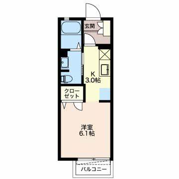 御殿場市中清水のアパートの間取り