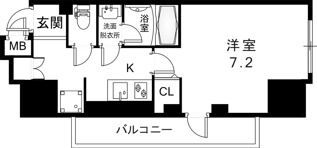 アプリーレ三宮イーストの間取り