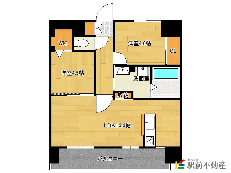 筑紫野市大字筑紫のマンションの間取り