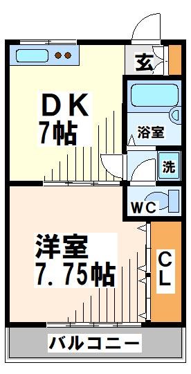 府中市是政のアパートの間取り