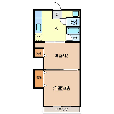 三ツ谷マンションの間取り