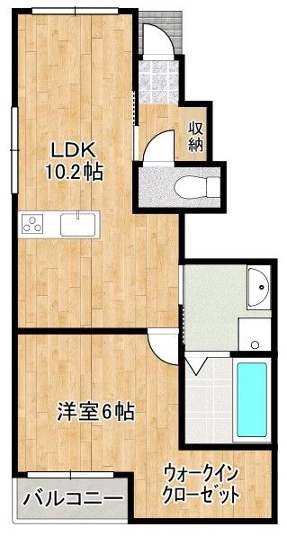 板野郡藍住町東中富のアパートの間取り