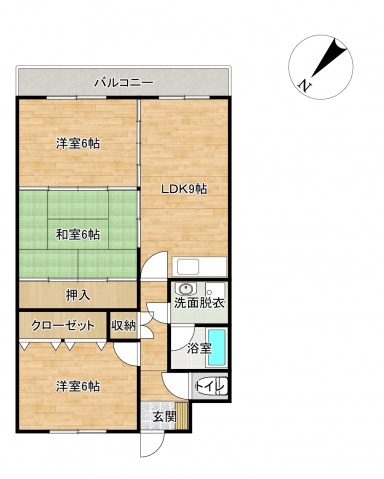 マンション石坂の間取り