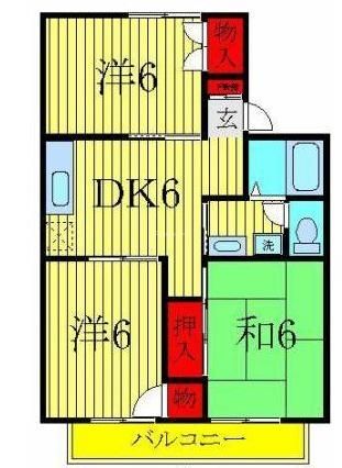 【パールハイツ鏑木40の間取り】