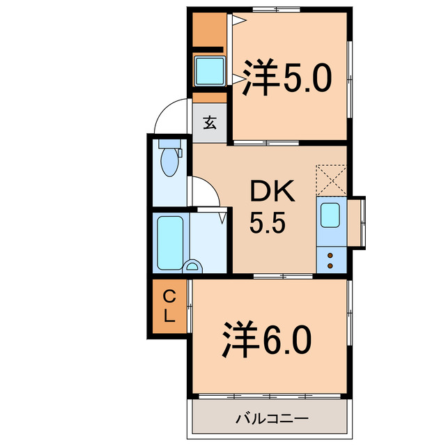 ヴィラ旭が丘の間取り