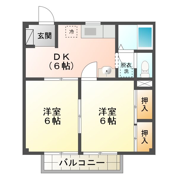 メゾンシティコート　Ｂ棟の間取り