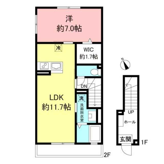 板橋区中台のアパートの間取り