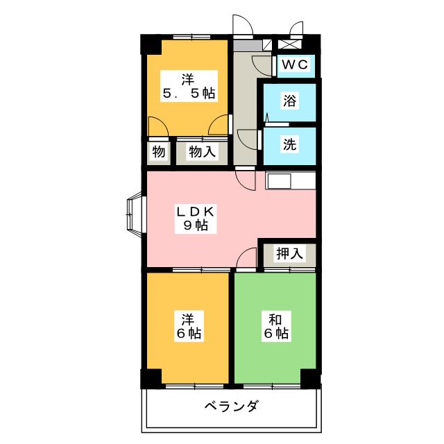 やとみロイヤルハイツの間取り