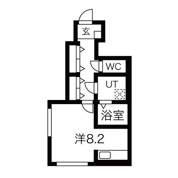 天童市大字清池のアパートの間取り