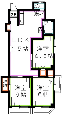 杉並区上荻のマンションの間取り