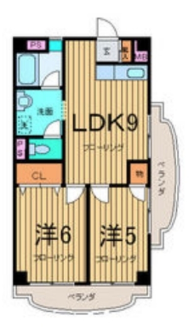 世田谷区玉川のマンションの間取り