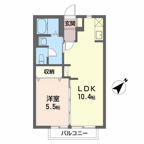 豊川市篠束町のアパートの間取り