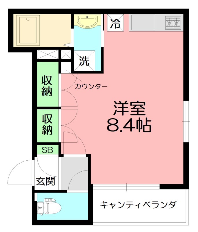 鎌倉市台のマンションの間取り