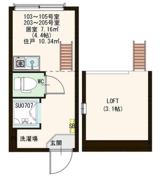 Stage高田馬場の間取り