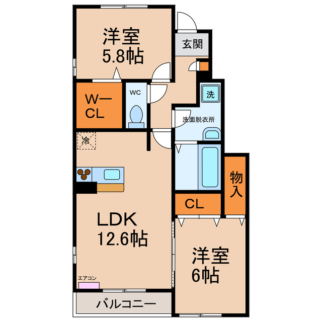 リーブル広田の間取り