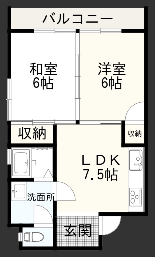 和歌山市太田のマンションの間取り