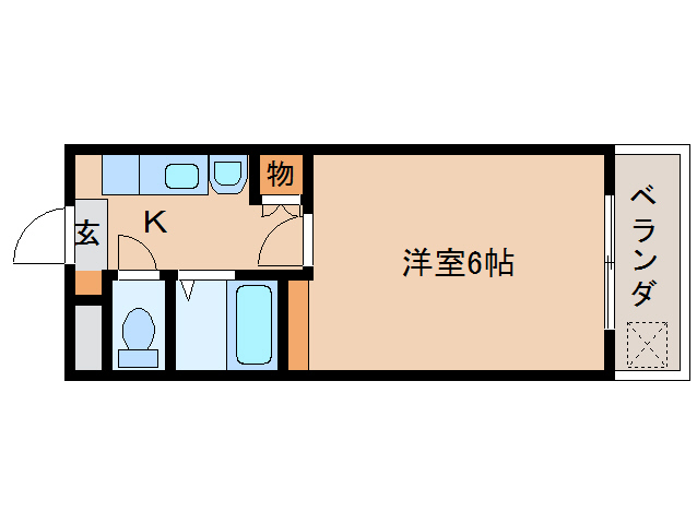 近鉄橿原線 畝傍御陵前駅 徒歩10分 4階建 築31年の間取り写真