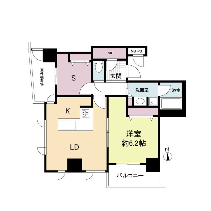 大阪府大阪市西区新町１（マンション）の賃貸物件の間取り
