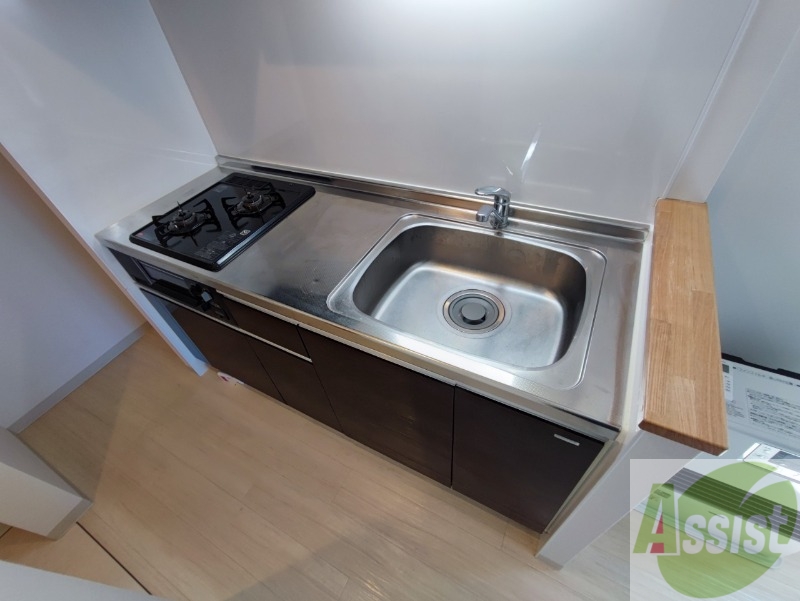 キッチン　ガスキッチンです。２口コンロが設置できます。