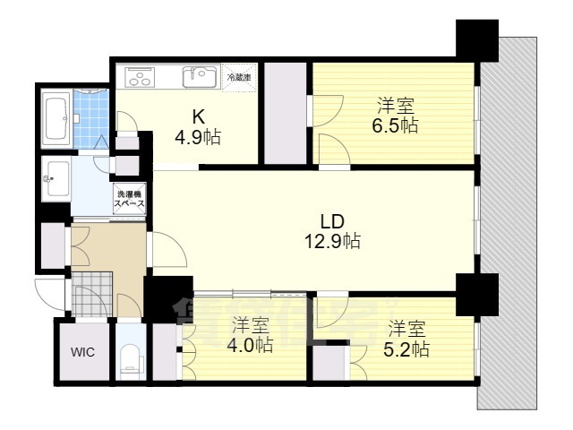 ローレルタワー堺筋本町の間取り