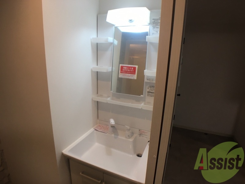 洗面設備　シャンプードレッサー。身支度はここでばっちりですね。