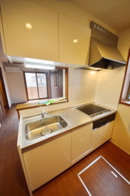 キッチン　A棟は壁付けキッチンになります。