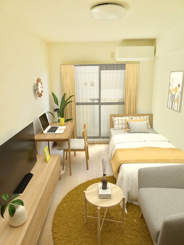 居室・リビング　※写真の家具は合成です。※家具・調度品は設備には含まれません