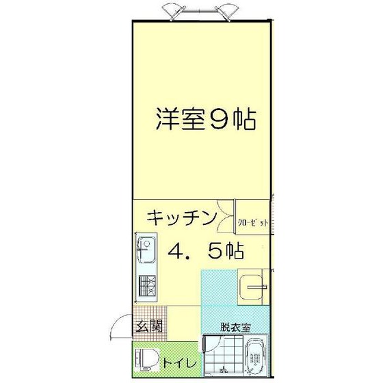 女満別ハイツの間取り