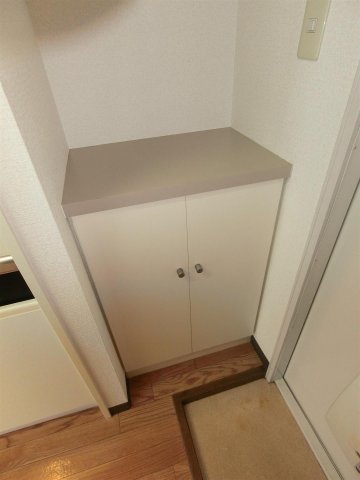 玄関　小物も飾れるシューズボックスです♪