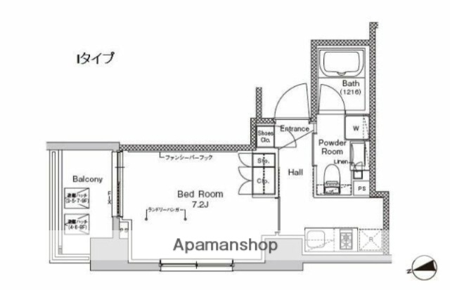 プラウドフラット門前仲町Vの間取り写真