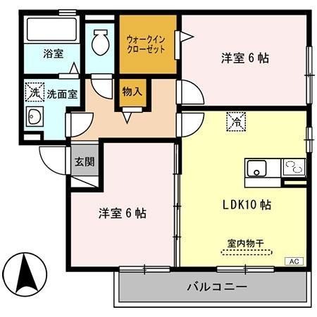 セジュール輪の間取り写真