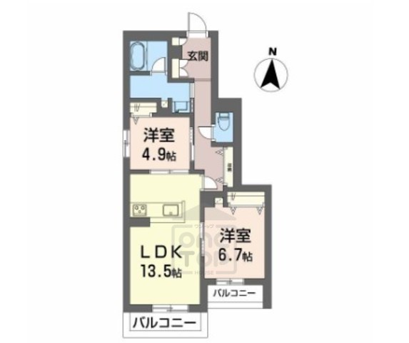 シャーメゾン エムエイチ 曽根東の間取り写真