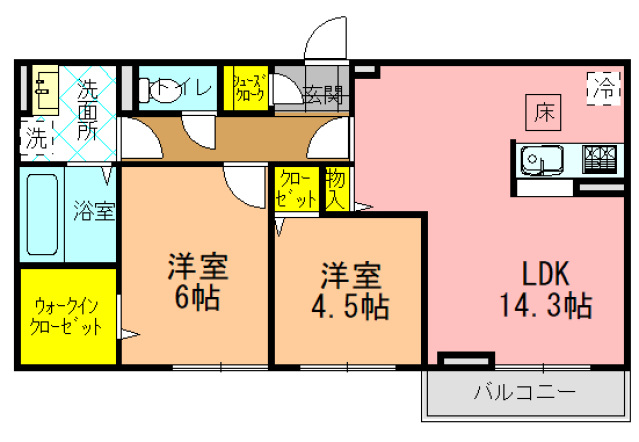 ＪＲ関西本線 王寺駅 バス乗車時間：15分 最寄りバス停で下車 徒歩5分 3階建 新築の間取り写真