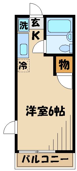 フラット程久保の間取り写真