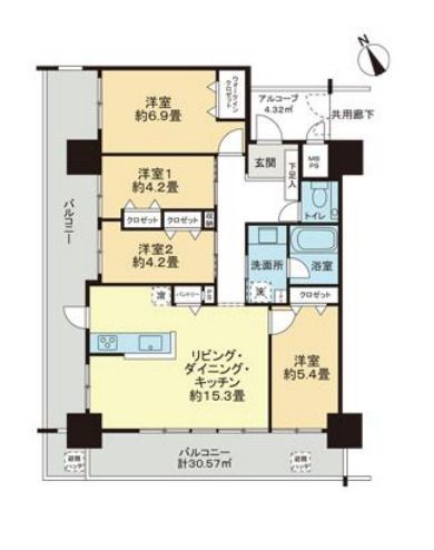 ミルコマンション真栄原スカイビューの間取り写真