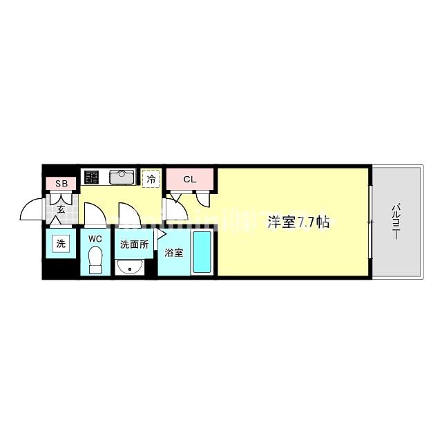 S-RESIDENCE難波大国町dominaの間取り写真