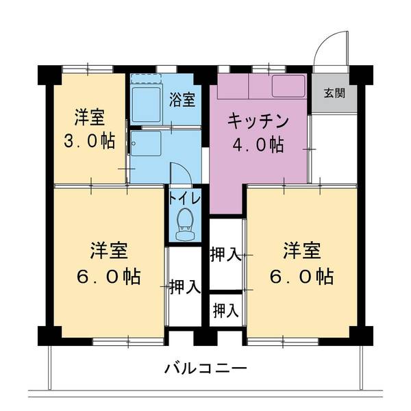 ビレッジハウス徳倉2号棟の間取り写真