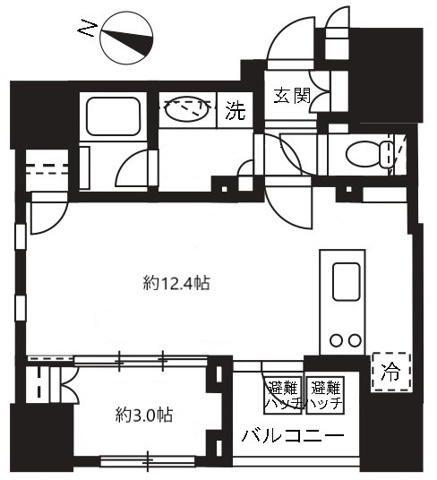 ＪＲ山手線 渋谷駅 徒歩7分 13階建 築13年の間取り写真