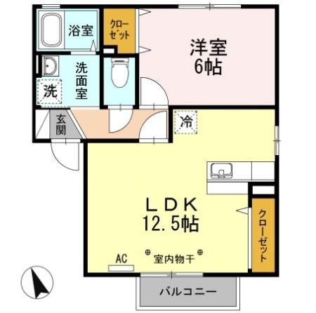 ＪＲ宇都宮線 宇都宮駅 バス乗車時間：25分 最寄りバス停で下車 徒歩4分 2階建 築26年の間取り写真