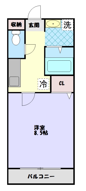 仙台市地下鉄東西線 連坊駅 徒歩8分 3階建 築21年の間取り写真